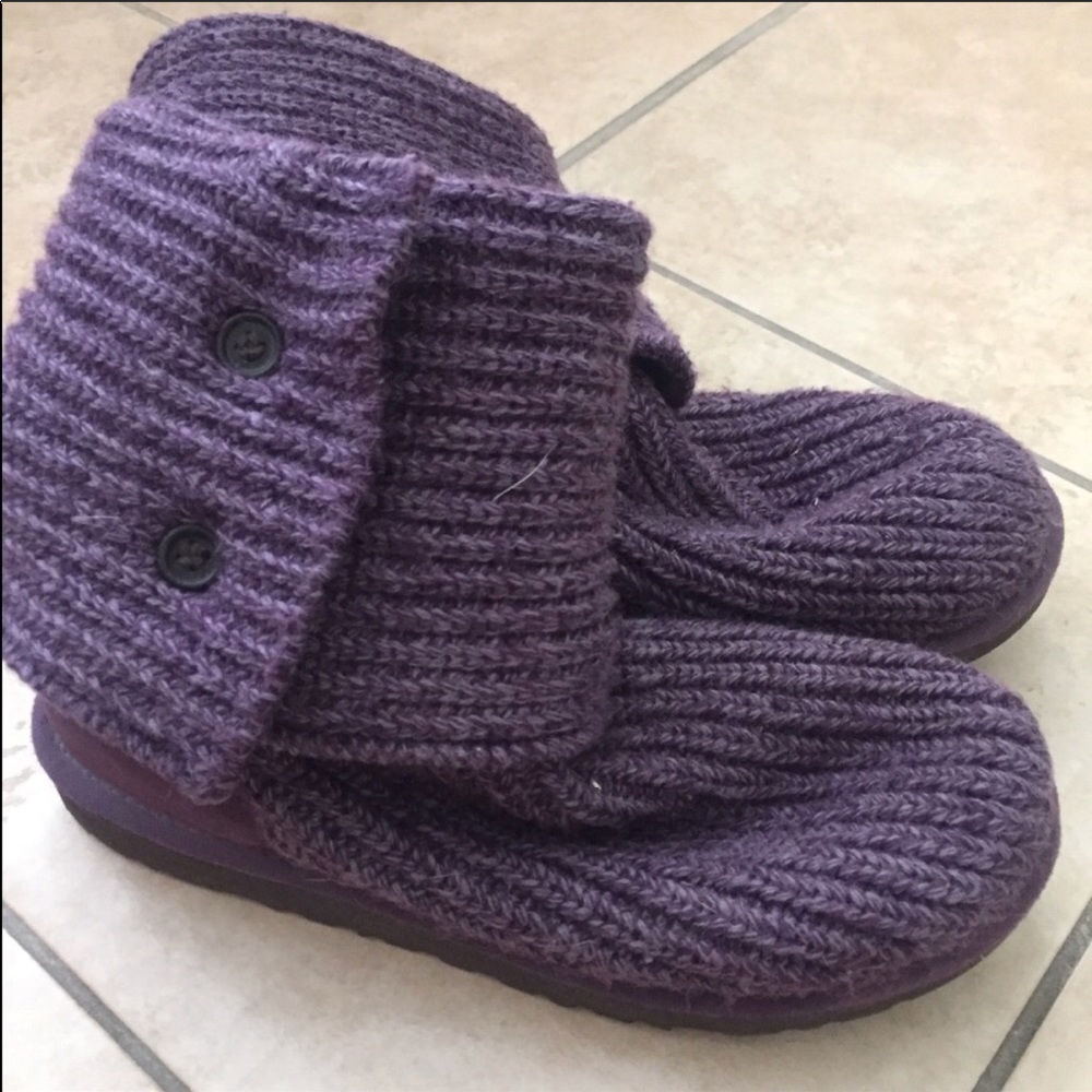 UGG knit tall purple boot size 6